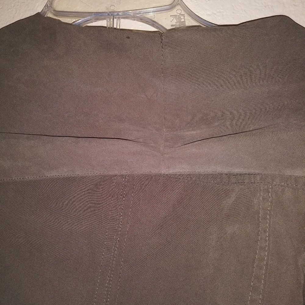 BB Dakota Moto Jacket Anthropologie Faux Suede Grey Green - Picture 5 of 8